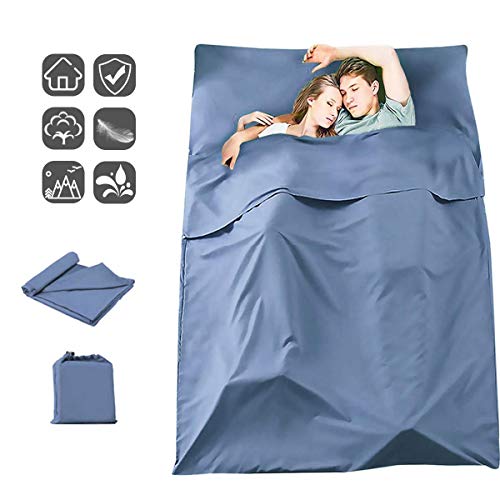 Sleeping Bag Liner Envelope Travel Sheet and Sleeping Bag Liner for Camping,Backpacking,Hiking,Hotel,Portable with Compression Sack