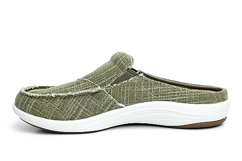 REVITALIGN Women's Siesta Canvas Mule, Olive, 8 Wide