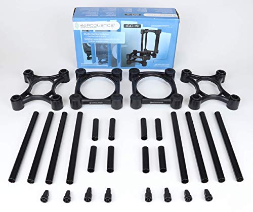 IsoAcoustics Iso-Stand Series Speaker Isolation Stands with Height & Tilt Adjustment: Iso-130 (5.1" x 6”) Pair