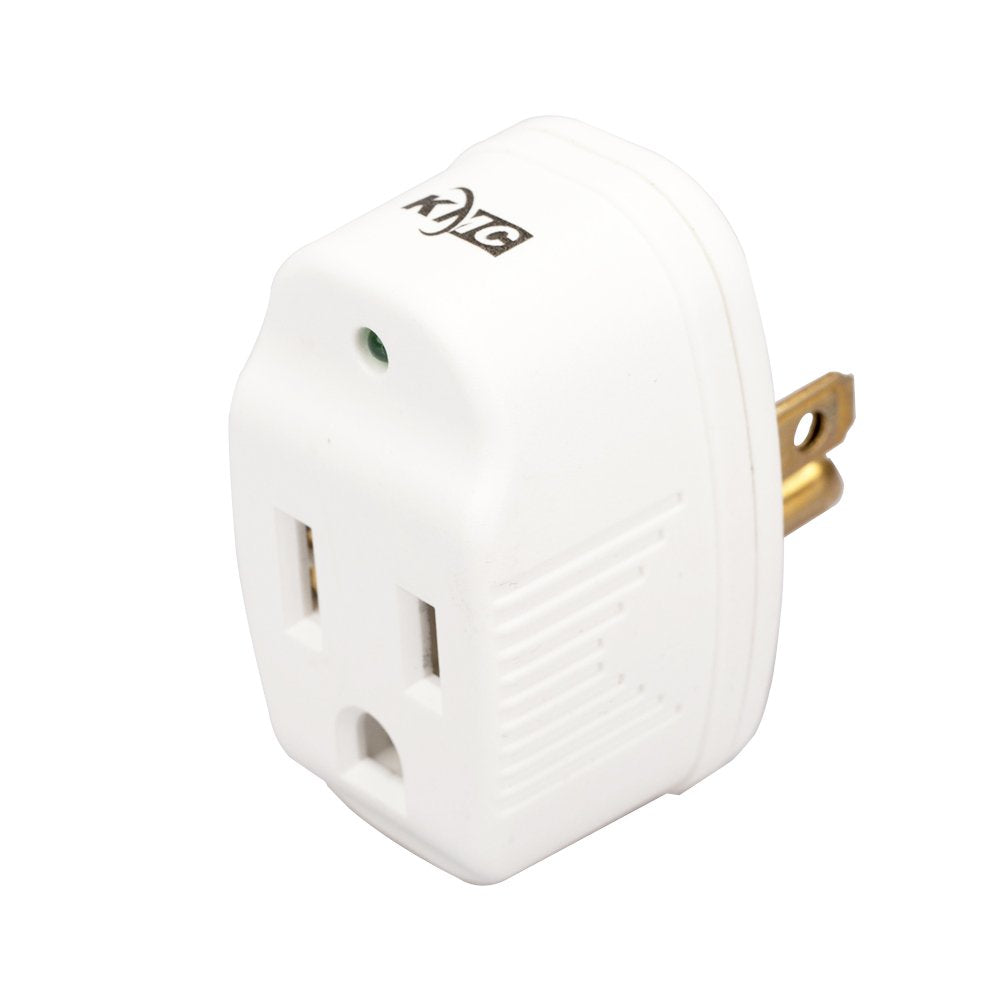 KMC Surge Tap Mini 5-Pack, 1-Outlet Grounded Surge Protector Adapter, 640 Joules, Power Plug Adapter