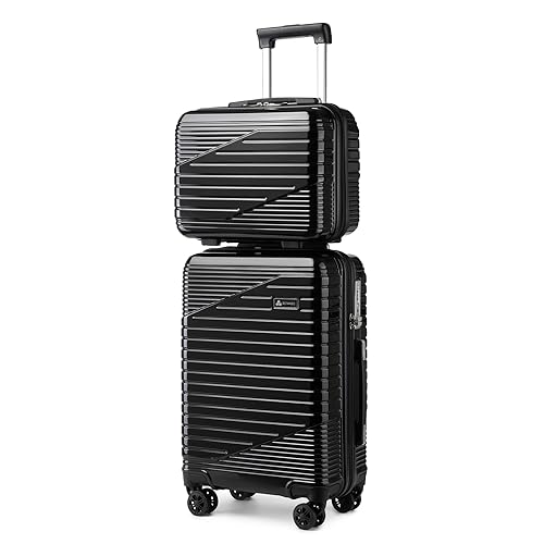 Somago Carry on luggage 20 inch Travel Suitcase Airline Approved Hardside 100% Polycarbonate Lightweight with 4 Wheels TSA Lock YKK Zippers for Man Woman (14"/20", Turquoise Blue)