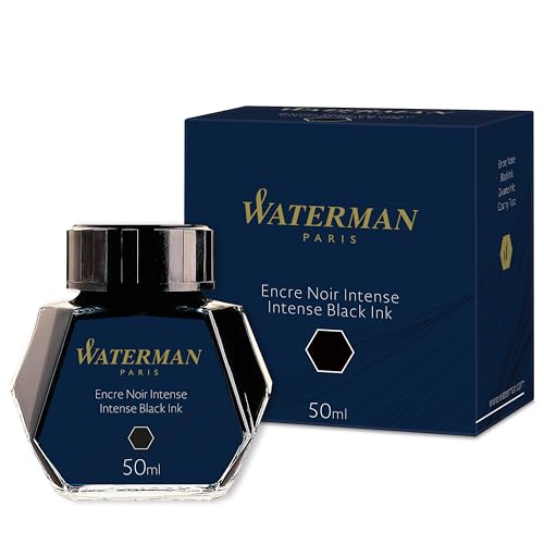 Waterman Fountain Pen Ink Intense Black 50ml Bottle