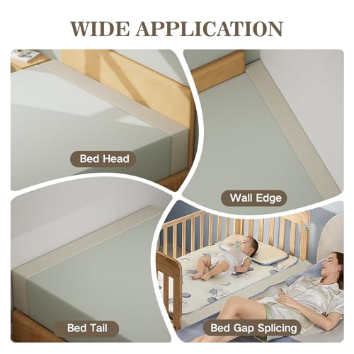 Deepshark Bed Gap Filler for Queen Mattress, High-Density 45D Sponge, Removable and Washable Cover, Mattress Extender Filler for Headboard Gap, Bed Space Crack, Wall(60"×6"×6", Queen)