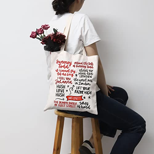 MNIGIU S-Todd Tote Bag S-Todd Musical Tote S-Todd Musical Merch S-Todd Quote (Todd Black)