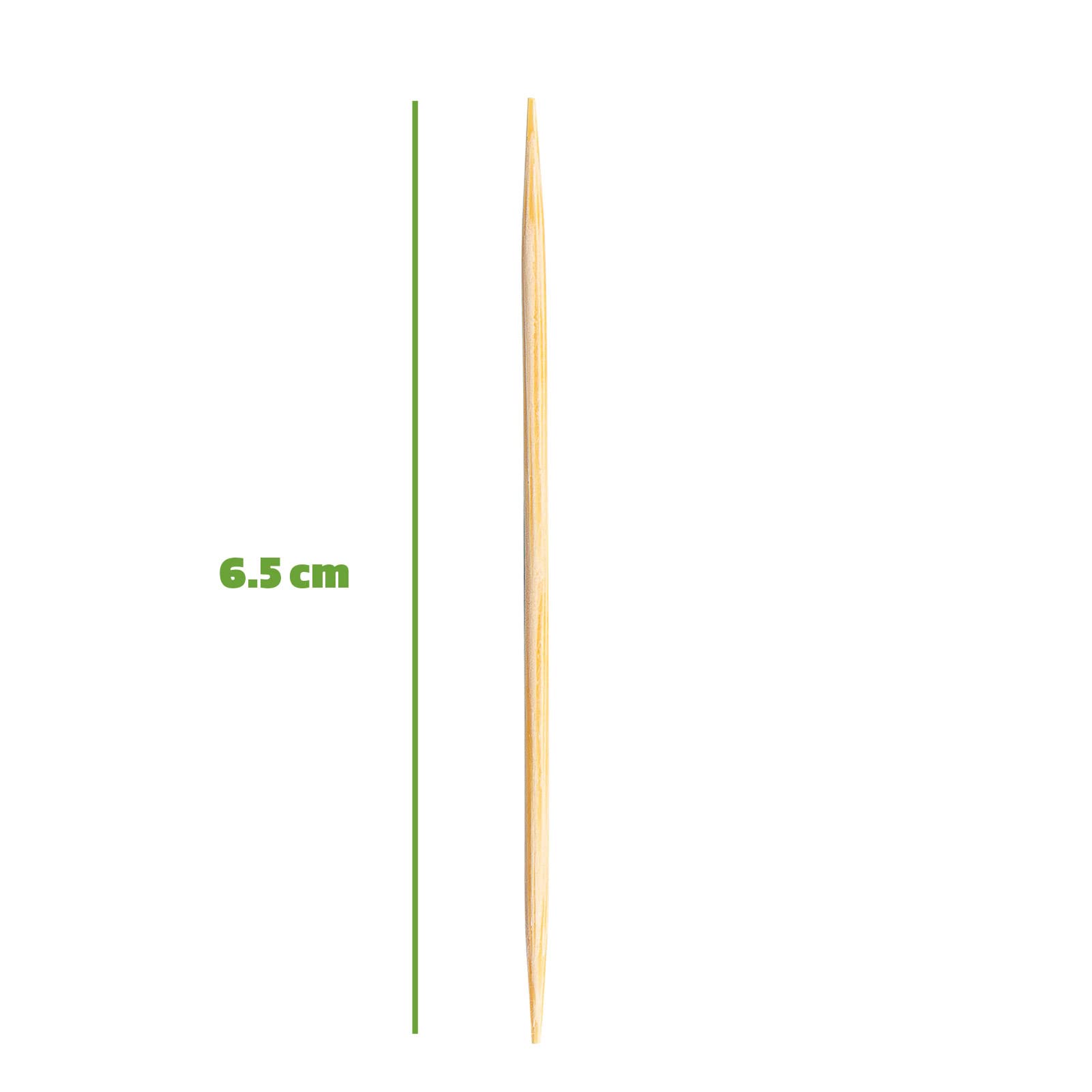 [1500 Count] Bamboo Wooden Toothpicks Wood Round Double -Point Tooth Picks