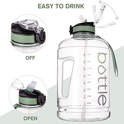 128oz Motivational Gallon Water Bottle With Straw & Big Handle - Ensure You Drink Enough Water Daily for Any Activity