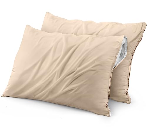 Utopia Bedding WaterThrow Pillow Protectors (No Pillow Inserts) with Zipper 20 x 20 Inches (Pack of 40, Gray), Outdoor Bed Couch Decorative Pillow Encasement Covers