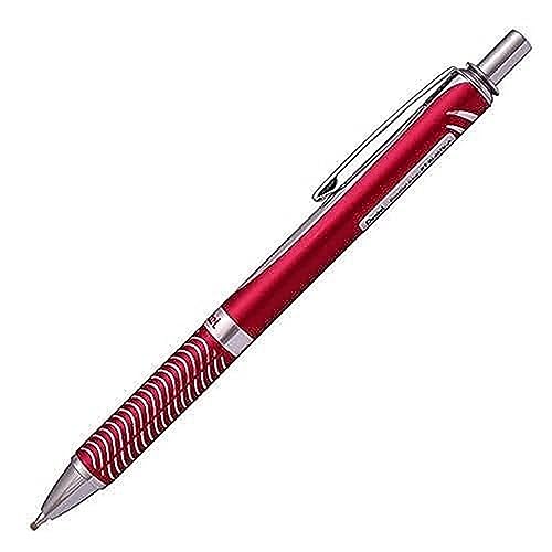 PENTEL EnerGel Alloy Retractable Liquid Gel Pen, Red Barrel, Black Ink, 1 pack (BL407B-A)