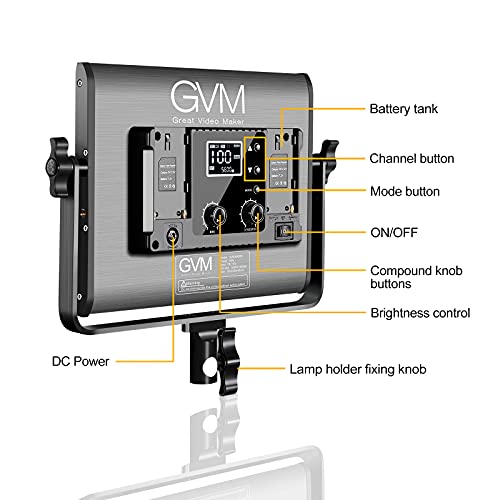 GVM RGB LED Video Light with Lighting Kits, 680RS 50W Led Panel Light with Bluetooth Control, 2 Packs Photography Lighting for YouTube Studio, Video Shooting, Gaming, Streaming, Conference