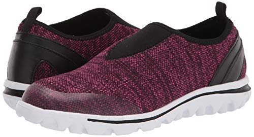 Propét Women's TravelActiv Slip-On Sneaker, Berry Heather, 7 X-Wide US