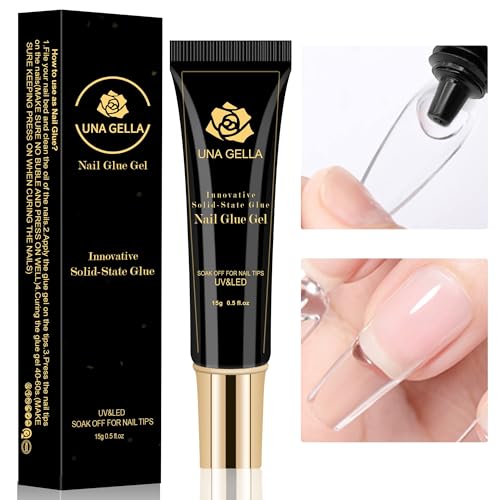 UNA GELLA Short Almond Round Fake Nails 216pcs Short Almond Press on Nails Pre-shape Short Almond Oval Gel Nail Tips for Full Cover Acrylic Short Round Nails False Nails For Nail Extension 12 Sizes