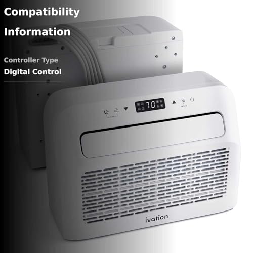 Ivation 6,500 BTU Camper Air Conditioner | Portable Over-the-Window Sill AC, Fan & Dehumidifier for RV, Caravan & Motorhome | Digital Display, Temperature Control, Timer, Sleep Mode, Whisper Quiet