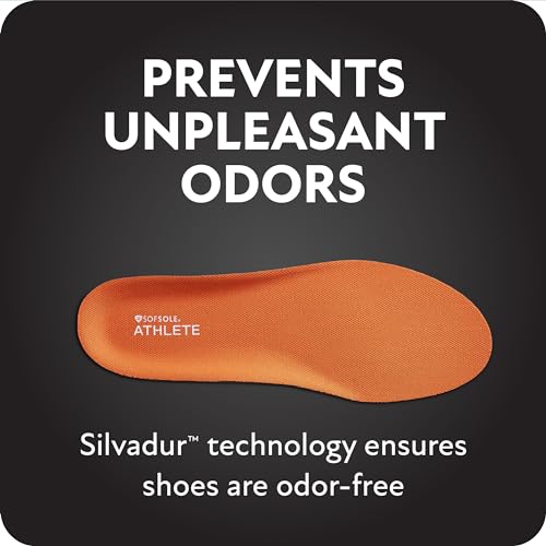Sof Sole womens Athlete Performance Full-length Insole, Orange, 5-7.5 US