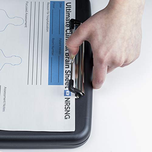 Officemate Slim Clipboard Storage Box, Charcoal (83303)