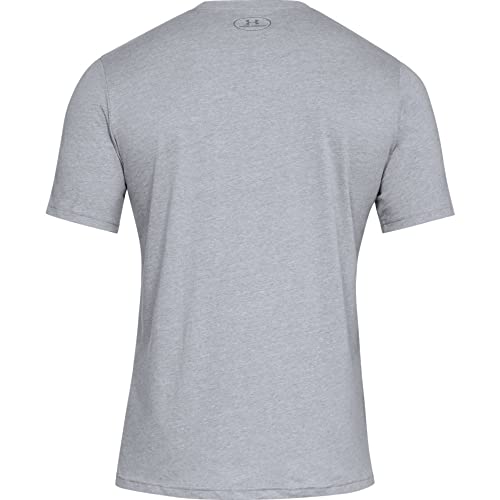 Under Armour Men's Boxed Sportstyle Short-Sleeve T-Shirt, Steel Light Heather (035)/Black, XX-Large Tall