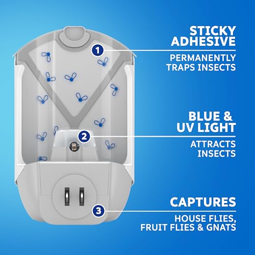 ZEVO Flying Insect Trap Refill Cartridges, Fly Trap, Fruit Fly Trap (10 Refill Cartridges)