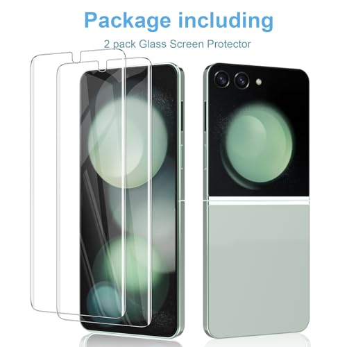 Anoowkoa 2 Pack Screen Protector for Samsung Galaxy Z Flip 6 5G/Z flip 5 5G [Inner screen protection only] Soft Flexible TPU Film Full Coverage,HD Clear,Support Fingerprint Unlock
