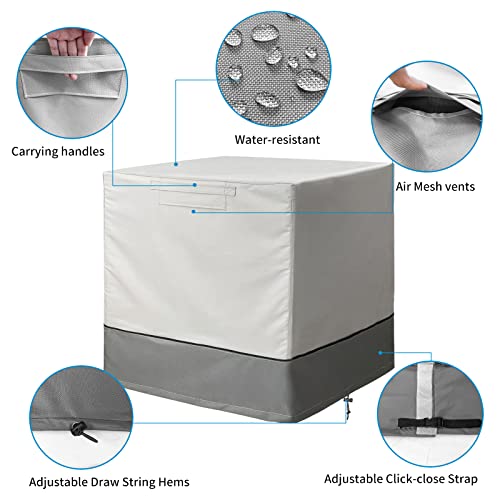 Liamoy Air Conditioner Cover for Outside Units - AC Cover Waterproof and Durable, Square Fits 24 x 24 x 30 Inches