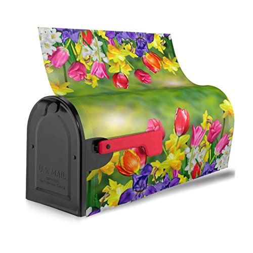 Gbuzozie Maple Leaves Autumn Mailbox Cover Magnetic Thanksgiving Fall Seasonal Waterproof Mail Wraps Post Letter Box Covers for Outdoor Garden Use 25.5x21 in