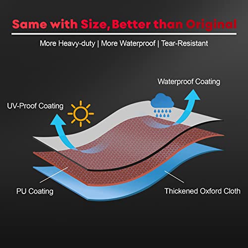 Zettum Riding Lawn Mower Cover - Lawn Tractor Cover Heavy Duty& Waterproof, 600D Outdoor Mower Cover Universal fit with Storage Bag for John Deere, EGO, Toro, Craftsman, Husqvarna, Honda and More