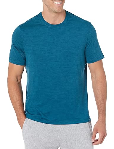 Jockey Men's Activewear Space Dye Crew Tee, Black, S