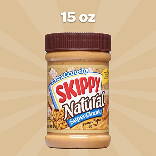 Skippy Natural Peanut Butter, Super Chunky, 15 oz