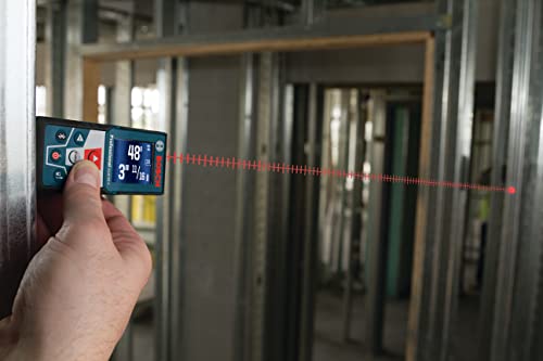 BOSCH GLM 50 C 165 Ft Laser Distance Measure, Includes 2 AAA Batteries, Hand Strap, Target Cards, & Pouch