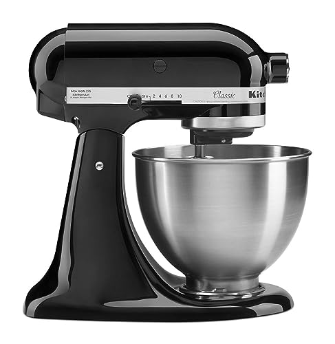 KitchenAid Classic Series 4.5 Quart Tilt-Head Stand Mixer K45SS, Onyx Black