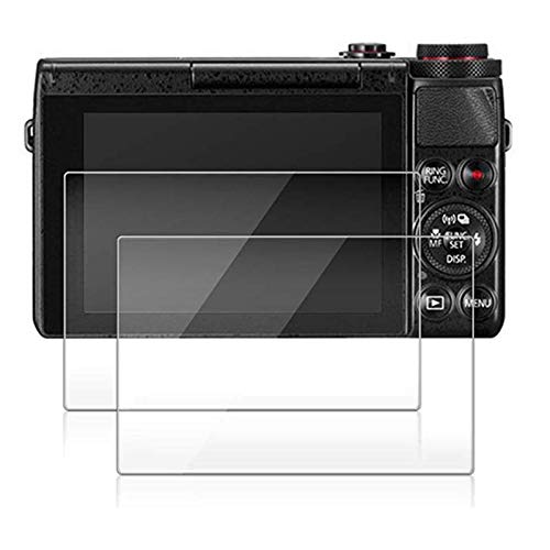 conulog [2-Pack Screen Protector Tempered Glass for Canon G7X Mark III - Ultra Thin Screen Protective Film For Camera Canon G7 X Mark iii G9X Mark II GX7 GX9 (transparent) (transparent)