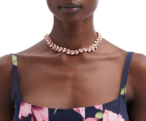 Oscar de la Renta, Crystal Leaves Necklace, Rose