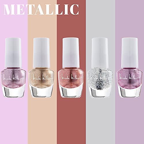 Nicole Miller Mini Nail Polish Set – Glossy, Vibrant Colors for Fingernails & Toenails, 2 Pack Trendy Collection