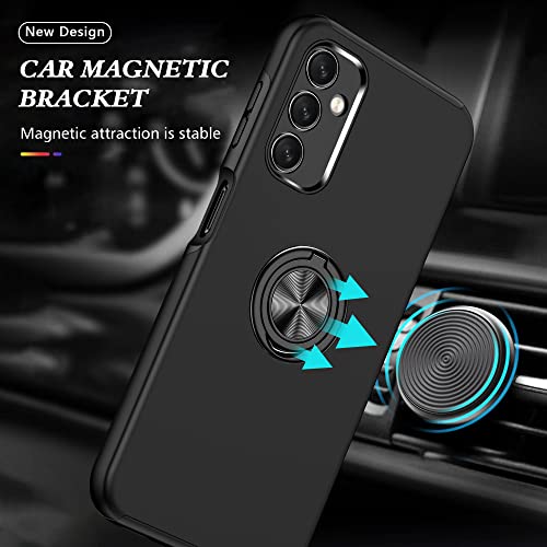 Dionsibei Galaxy A14 5G Case for Samsung Galaxy A14 5G Case Military Grade Shockproof Built-in Ring Holder Kickstand Car Mount Armor Heavy Duty Protective Case for Galaxy A14 5G Phone Case (Black)