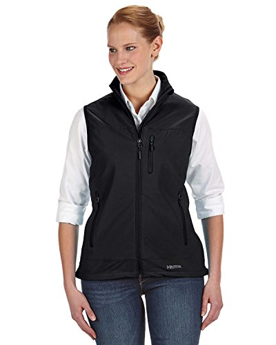 MARMOT Women's Tempo Vest - Women's Soft Shell Vest for Mild Summer and Fall Weather Hiking and Backpacking, Black, X-Small