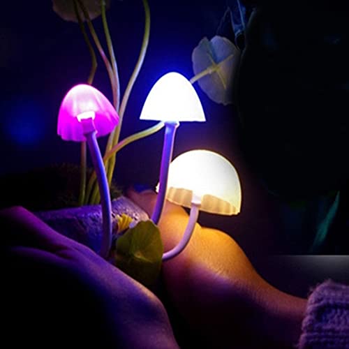 Tuelaly Cute Night Light, 5PC Creative Mushroom LED Avatar Night Light Bed Saving Sensor Light Lamp Romantic