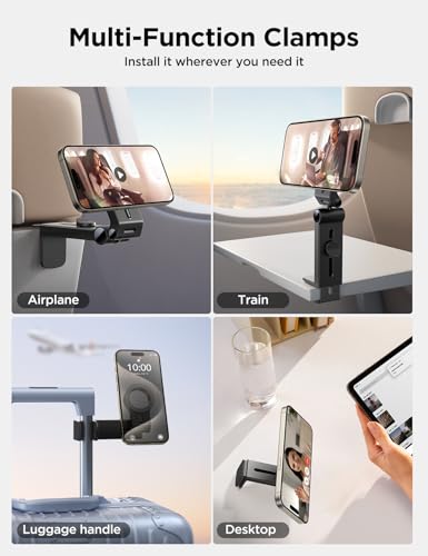 JOYROOM for Magsafe Airplane Phone Holder Travel Essentials,【Unlimited Scenery】 Hands-Free Plane Phone Holder, Airplane Travel Accessories for iPhone 16 Pro Max & Magsafe Case