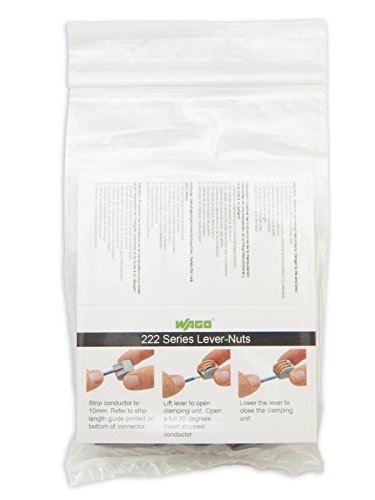 Wago 222-412 Lever-Nuts 2 Conductor Compact Connectors 10 PK