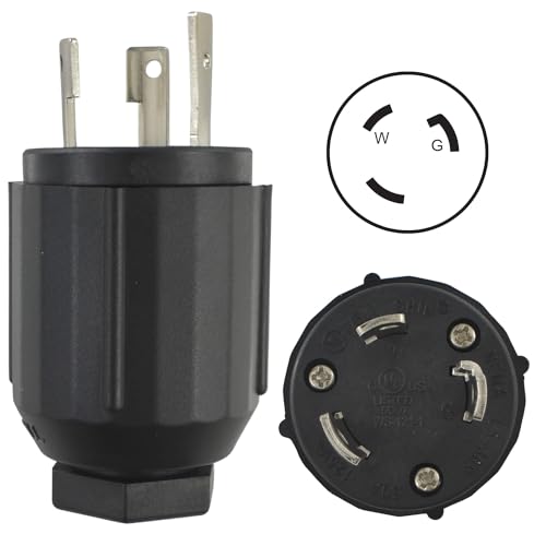 Conntek 60311 L5-30P Replacement Assembly Plug, 30 Amps 125 Volts, UL Listed Black