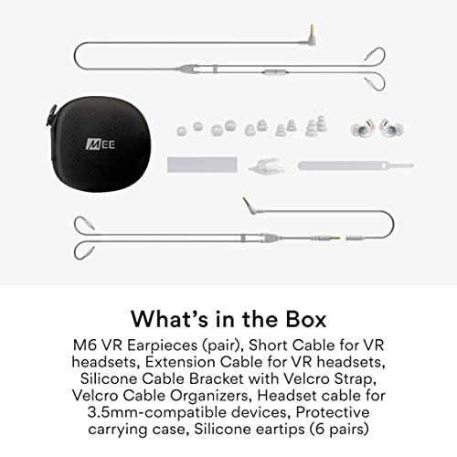MEE audio M6 Sport Wired Earbuds, Noise Isolating In Ear Headphones, Sweatproof Earphones for Running/Gym/Workouts with Dynamic Enhanced Bass Sound, Memory Wire Earhooks, 3.5mm Jack Plug (Clear)