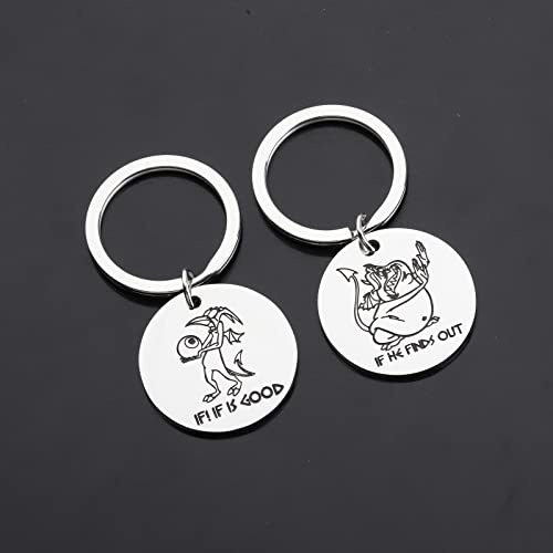 FAADBUK Pain and Panic Gift Couple Keychain If is Good If He Find Out Keychain for Best Friends (IFIF SET)