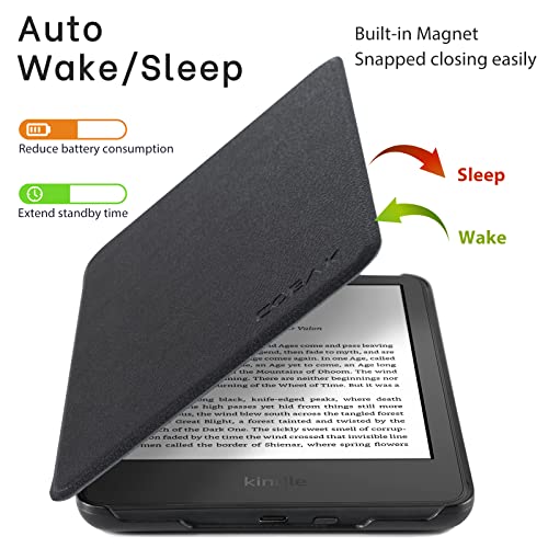 CoBak Case for All New Kindle 11th Generation 2022 Release Only - Ultra Slim PU Leather Smart Cover with Auto Sleep and Wake, Premium Protective Case for Kindle 2022