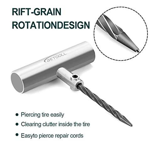 BETOOLL Universal Tire Repair Kit, Heavy Duty Sets of 2-24pcs Emergency Tire Plug Kit, for car Motorcycle, Truck, ARB，ATV, Tractor, RV, SUV, Trailer