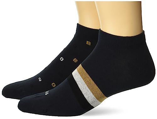 BOSS 2-Pair Multi Logo Design Cotton Ankle Socks