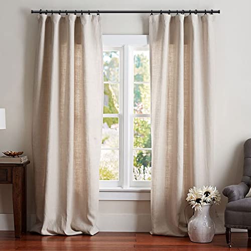 1 Inch Curtain Rods, Black Curtain Rods, Curtain Rods for Windows 18 to 28, Outdoor Curtain Rod for Patio, Wall Mount & Ceiling Mount, Adjustable Curtain Rod, Room Divider Curtain Rod (18” to 28”)