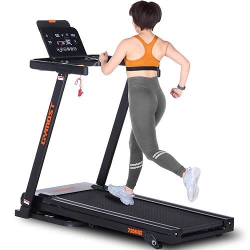 GYMOST Treadmills for Home 2.5HP Folding Treadmill with LCD Display,Incline Treadmill 300 LBS Weight Capacity for Walking and Running
