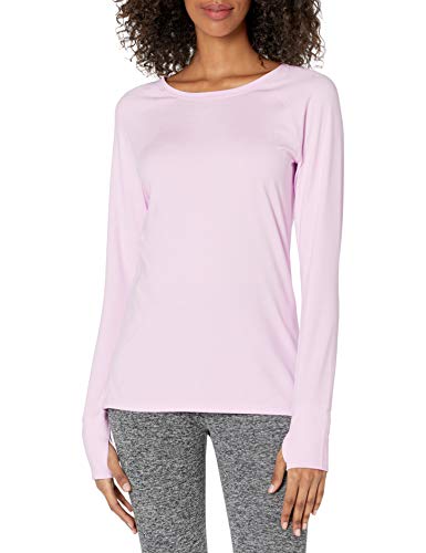 Amazon Essentials Women's Brushed Tech Stretch Long-Sleeve Crewneck Shirt (Available in Plus Size), Pale Pink, 5X