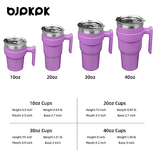 BJPKPK 20oz Tumbler With Handle Insulated Cups With Lid And Straw Reusable Stainless Steel Tumblers,Turquoise