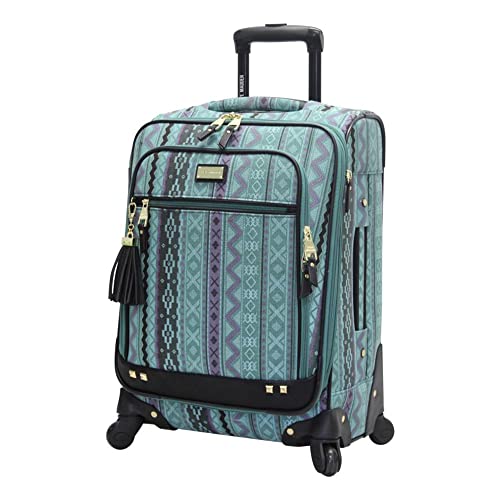 Steve Madden Luggage Large 28" Expandable Softside Suitcase With Spinner Wheels (28in, Legends Turquoise)