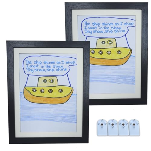 Kids Art Frame can hold standard paper sizes of 8.5 x 11 inches, Letter sizes , Perfect for organize and display your children's artwork, drawings, paintings, or masterpiece, Changeable Front opening