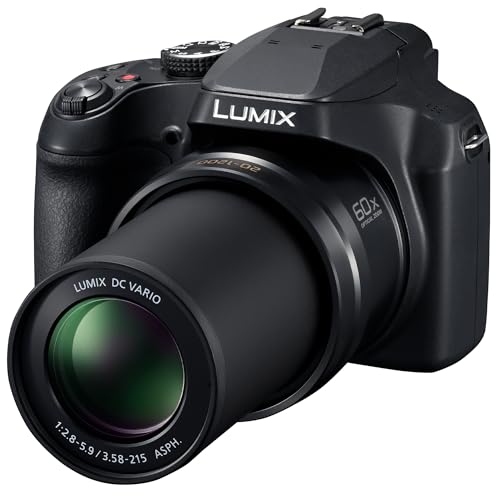 Panasonic LUMIX FZ80D Compact Camera with 20-1200mm Zoom Lens, Point and Shoot Digital Camera with 4K Video/Photo Recording and Power Optical Image Stabilizer - DC-FZ80D