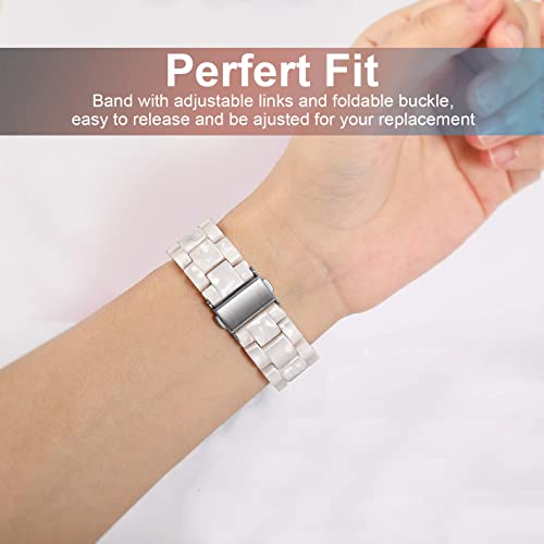 LAREDTREE Resin 20mm Watch Band Compatible with Samsung Galaxy Watch 5 Band 40mm 44mm/Galaxy Watch 4 40mm 44mm/Active 2 Watch Bands 40mm 44mm/Active 40mm/Watch 4 Classic 42mm 46mm, Watch 3 41mm Women